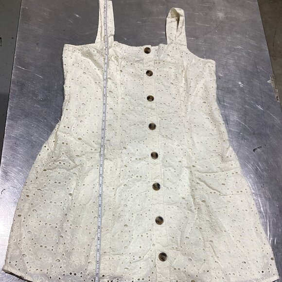 American Eagle Outfitters White Eyelet Button‑Front Sundress - Picture 1 of 4